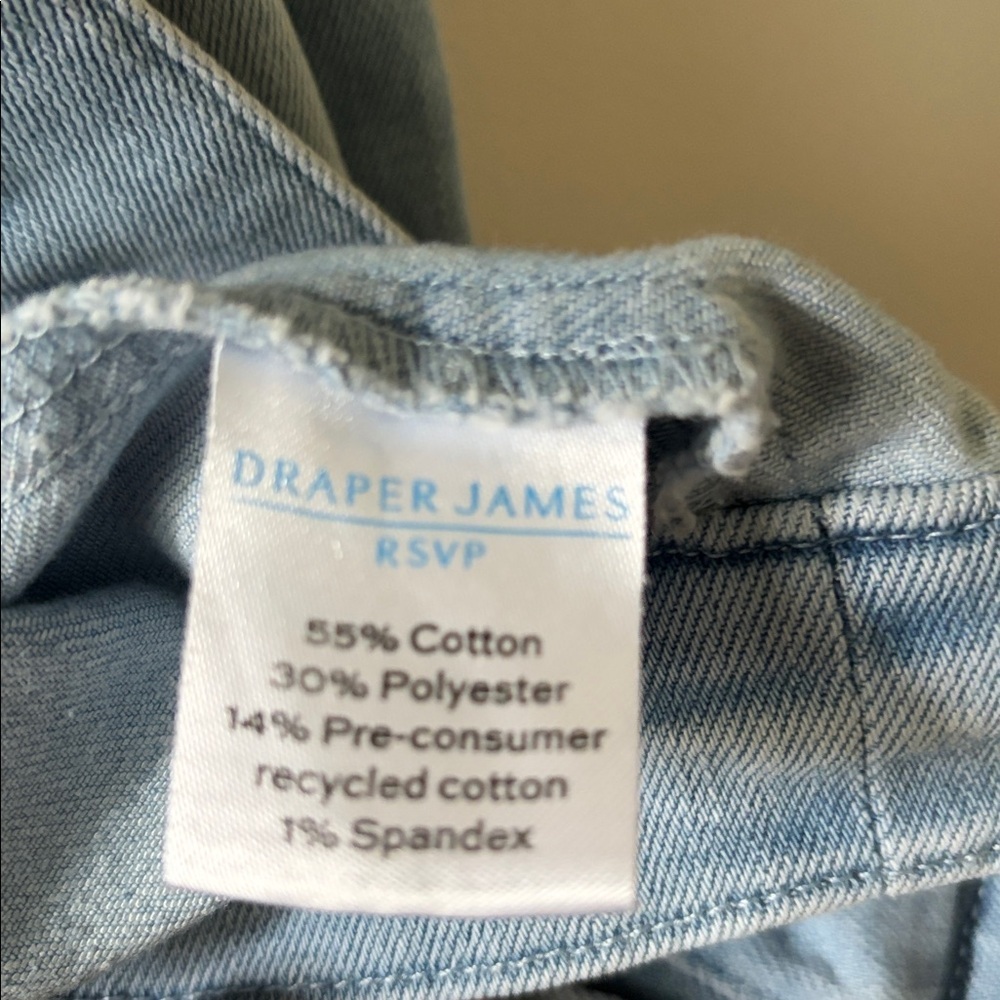 Draper James RSVP Ruffle Yoke Denim Jacket SZ 1X - Picture 7 of 8